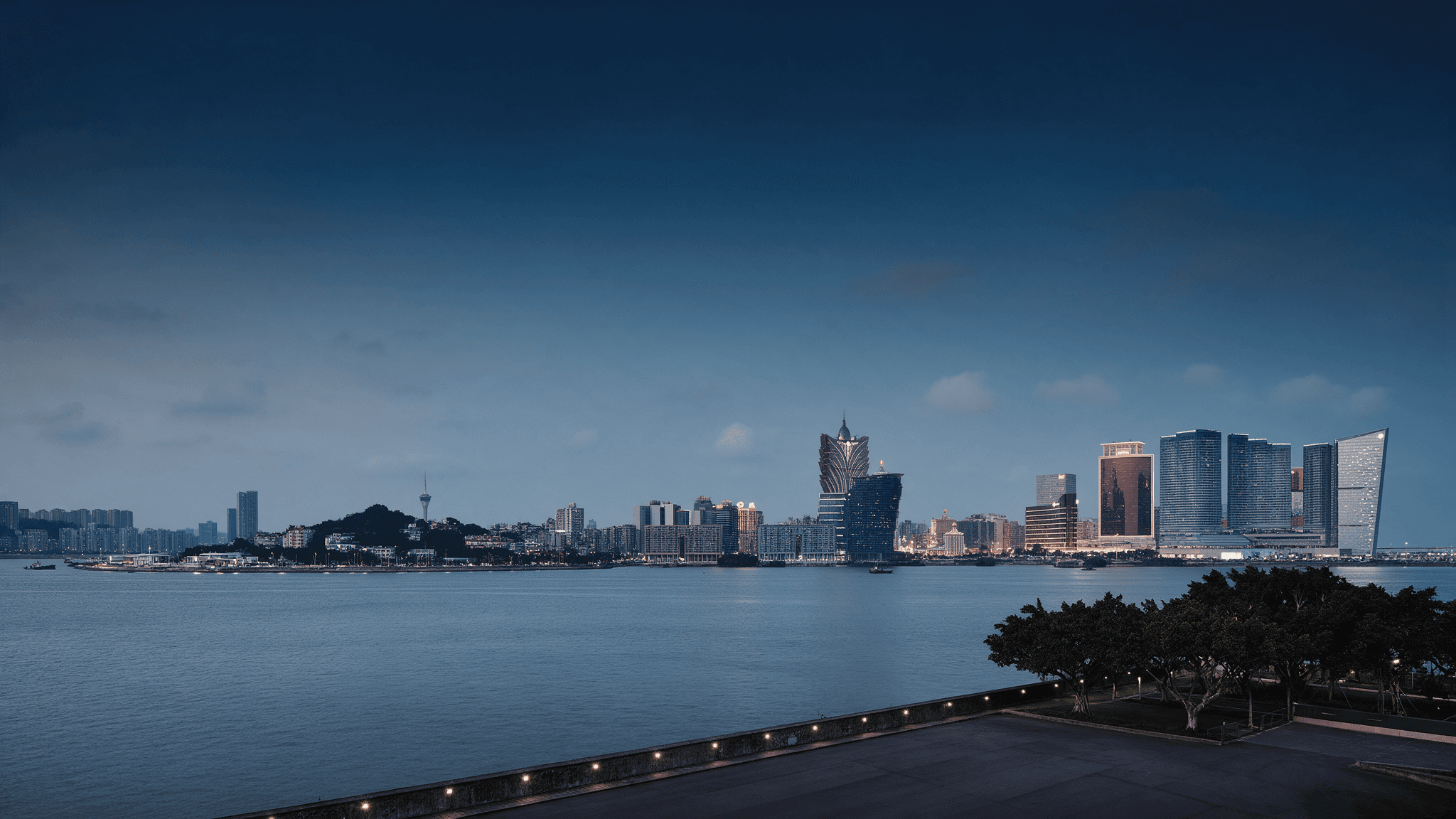 Macau skyline at dusk